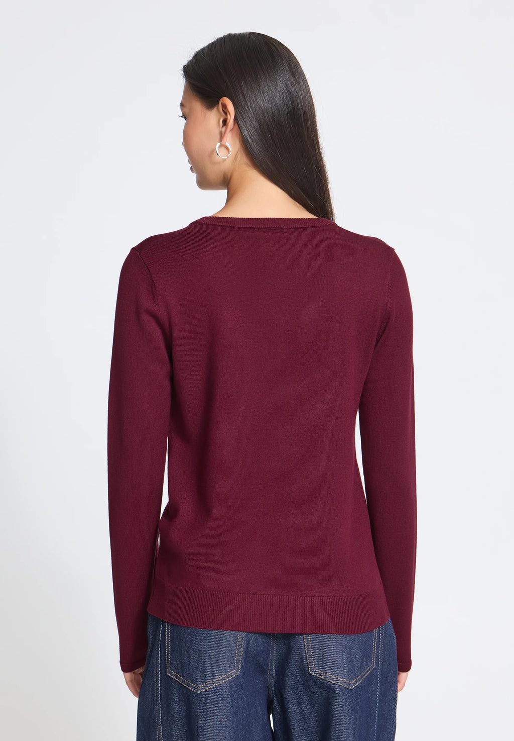 Mila Knit V-Neck Long Sleeve
