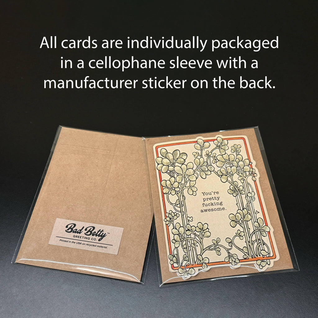 Let Those Fucks Go - Funny Vintage Style Card