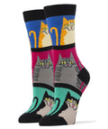 Mod Meow | Women's Novelty Cat Crew Socks