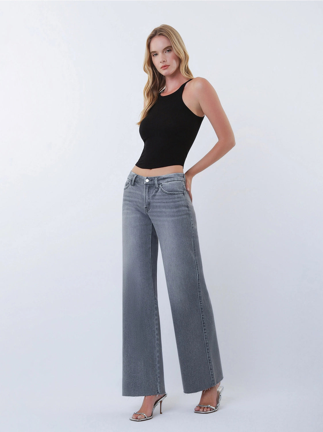 Stone Mid-Rise Jeans