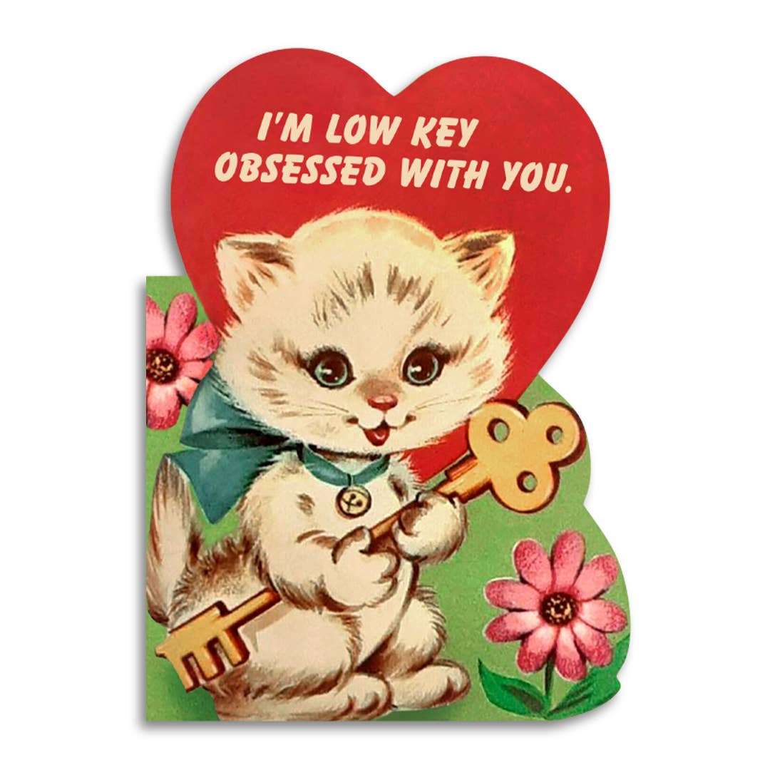 I’m Low Key Obsessed With You - Cute Valentine Love Card