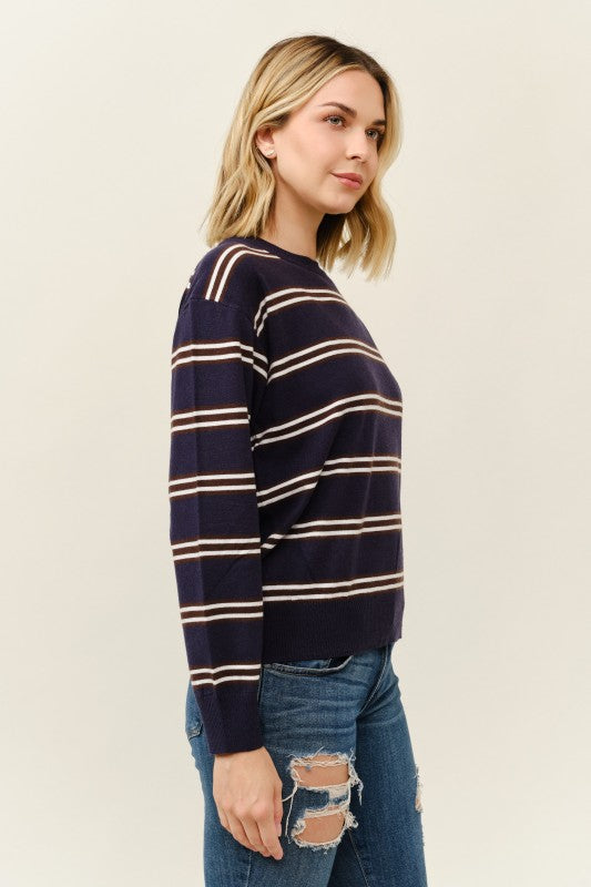 Maren Striped Pullover Sweater