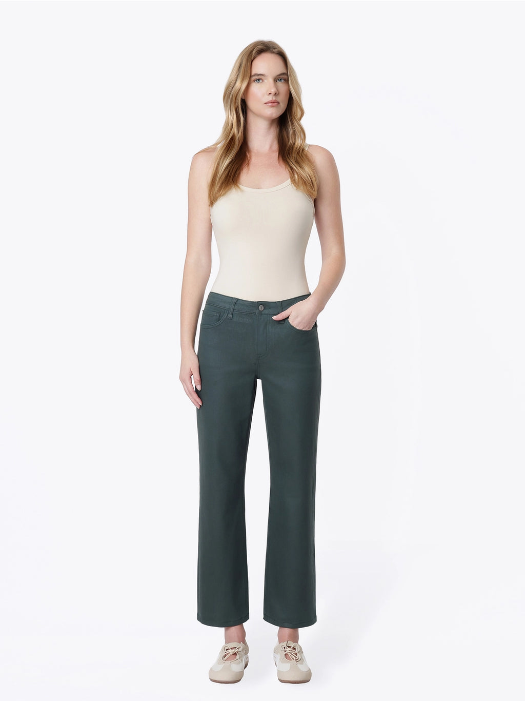 Dark Spruce Coated Jeans