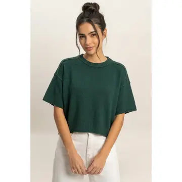 Katherine Short Sleeve Knit Top