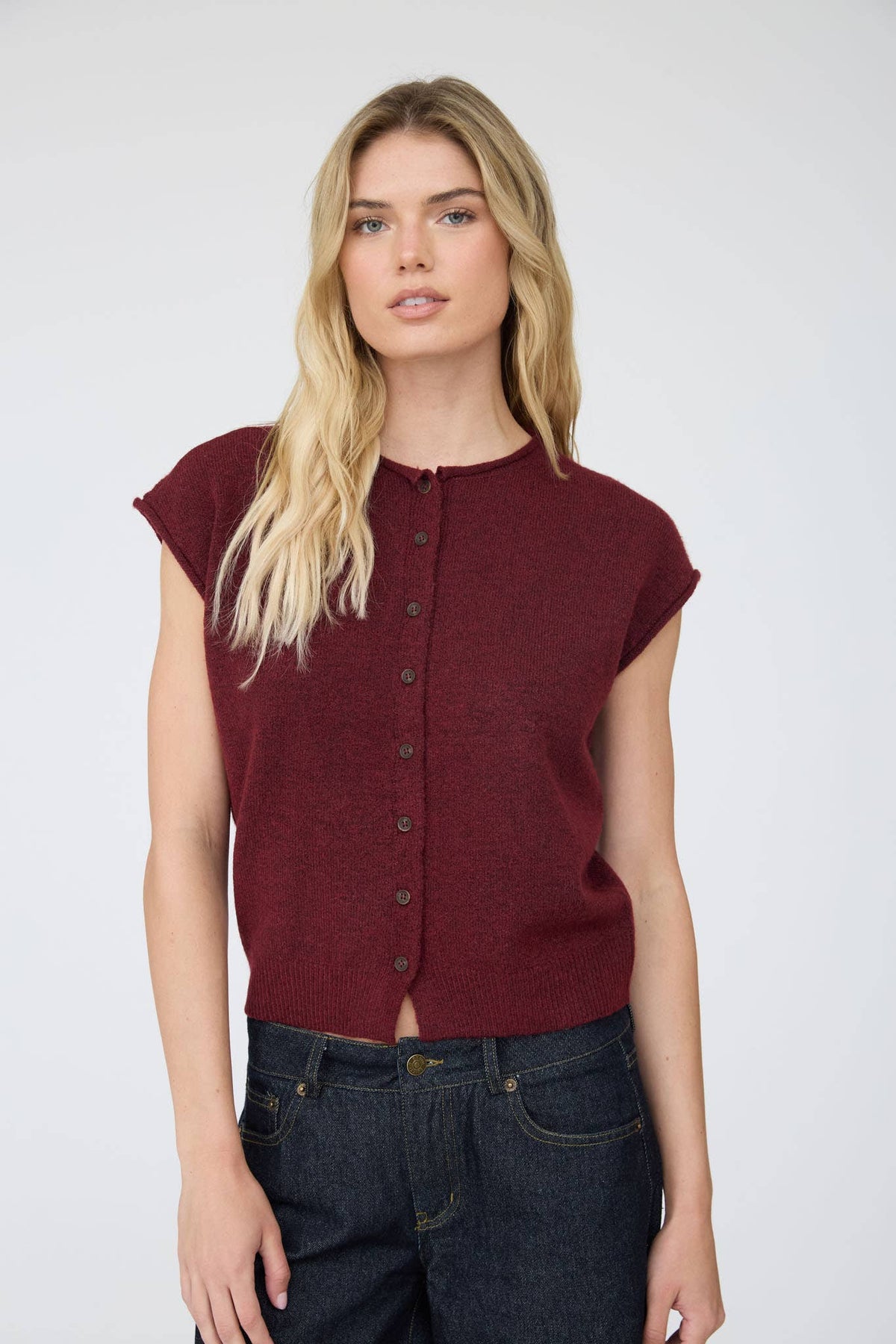 Scarlett Raw Edge Sweater Vest