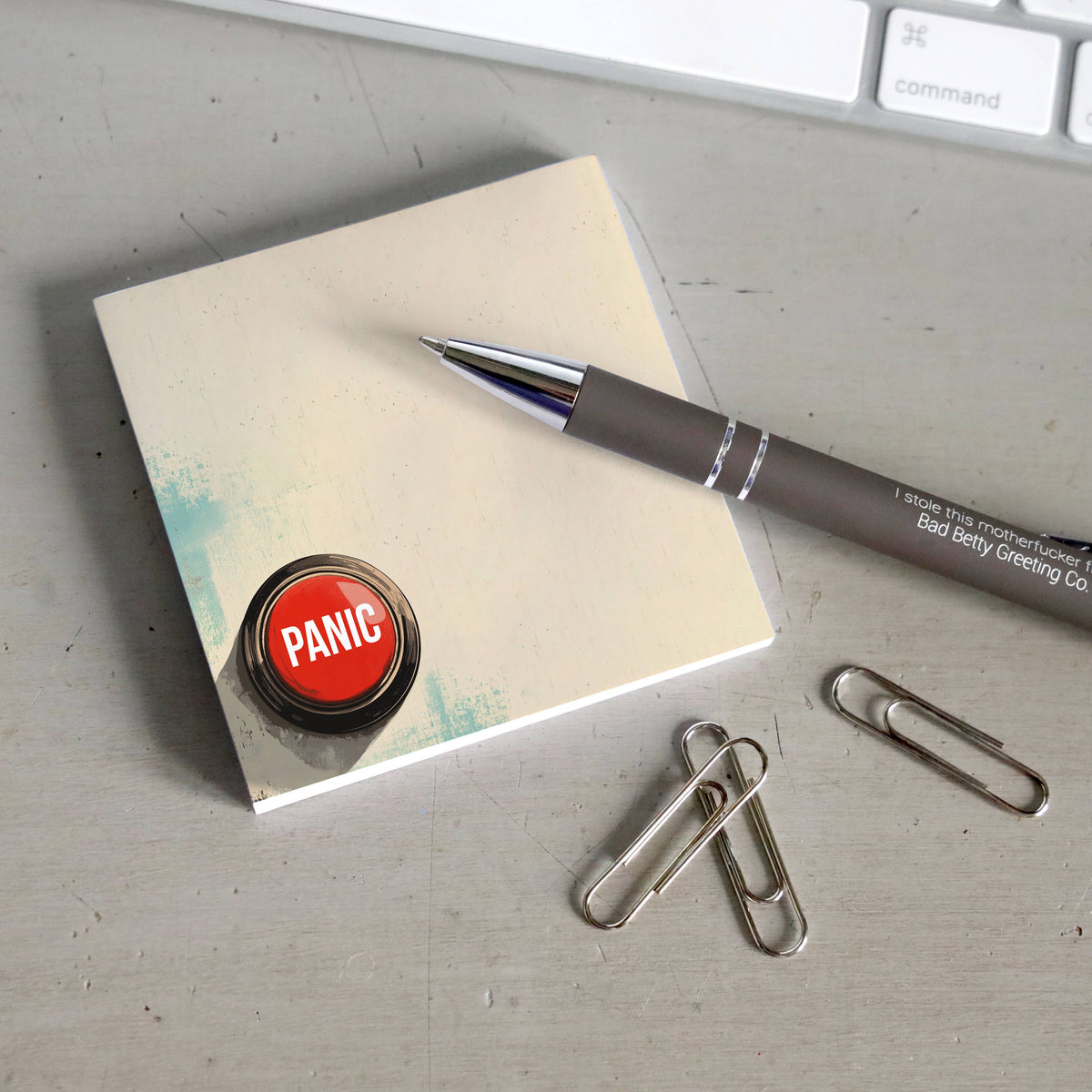 Panic Button - Funny Office Sticky Note Pad