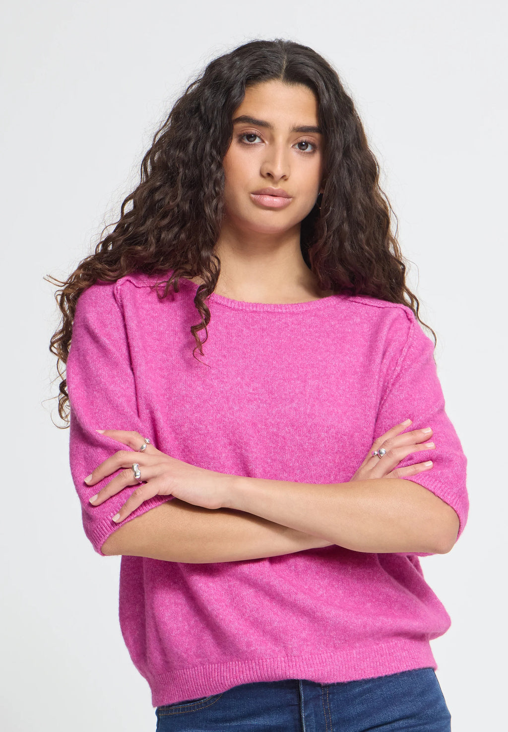 Bianca Cropped Sleeve Sweater