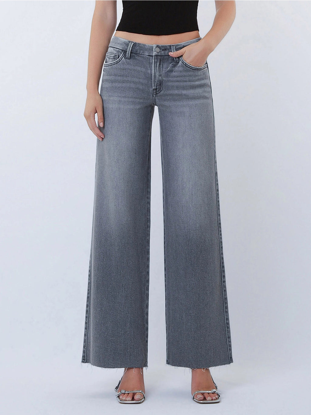 Stone Mid-Rise Jeans