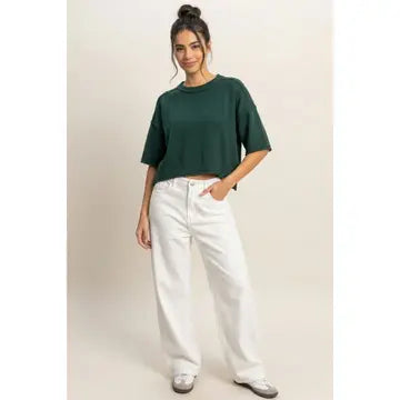 Katherine Short Sleeve Knit Top