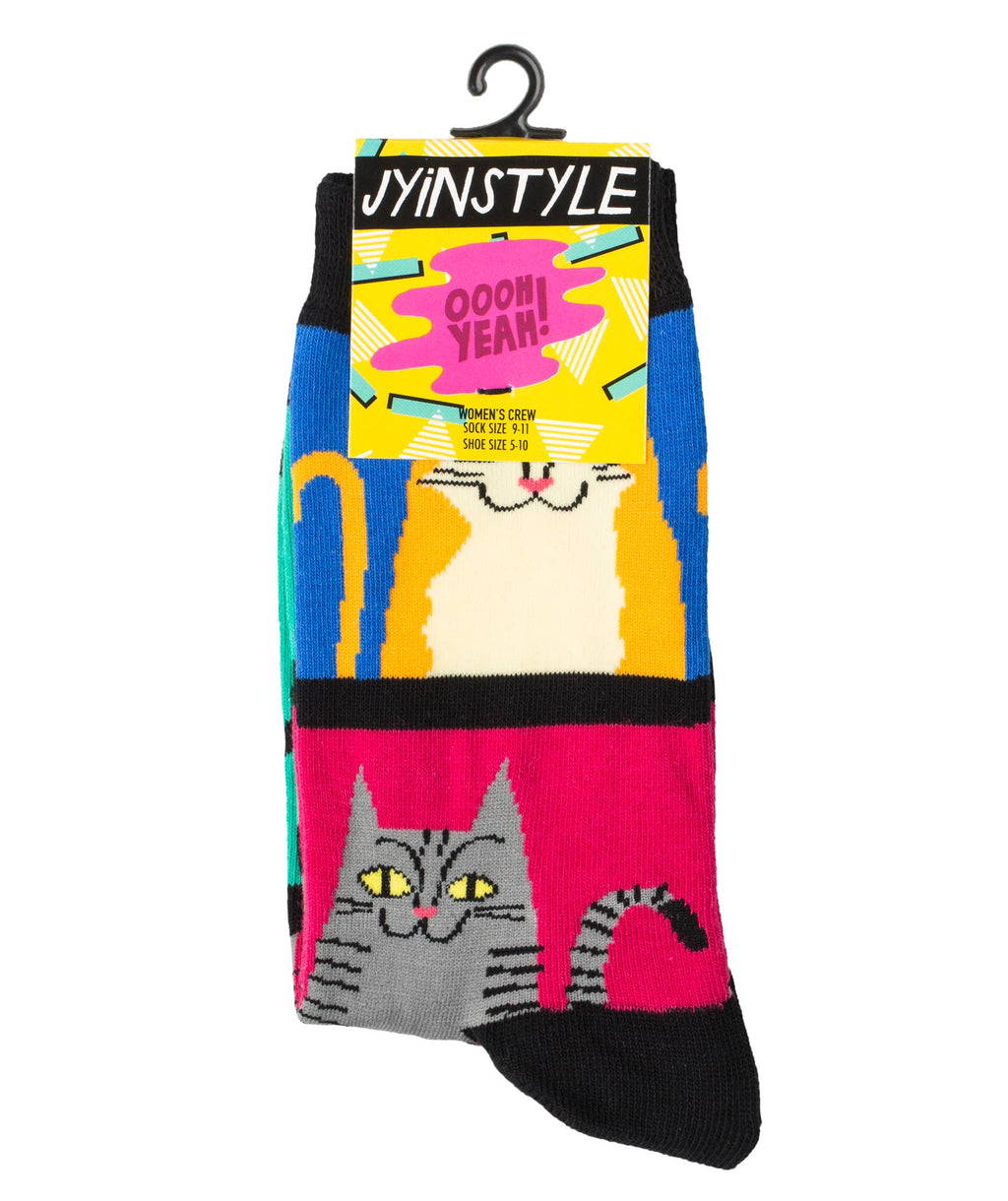 Mod Meow | Women's Novelty Cat Crew Socks