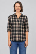 Galina Top- Midnight Eclipse Plaid