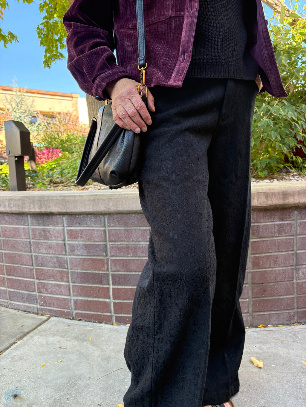 Fiona Wide Leg- Black Lace