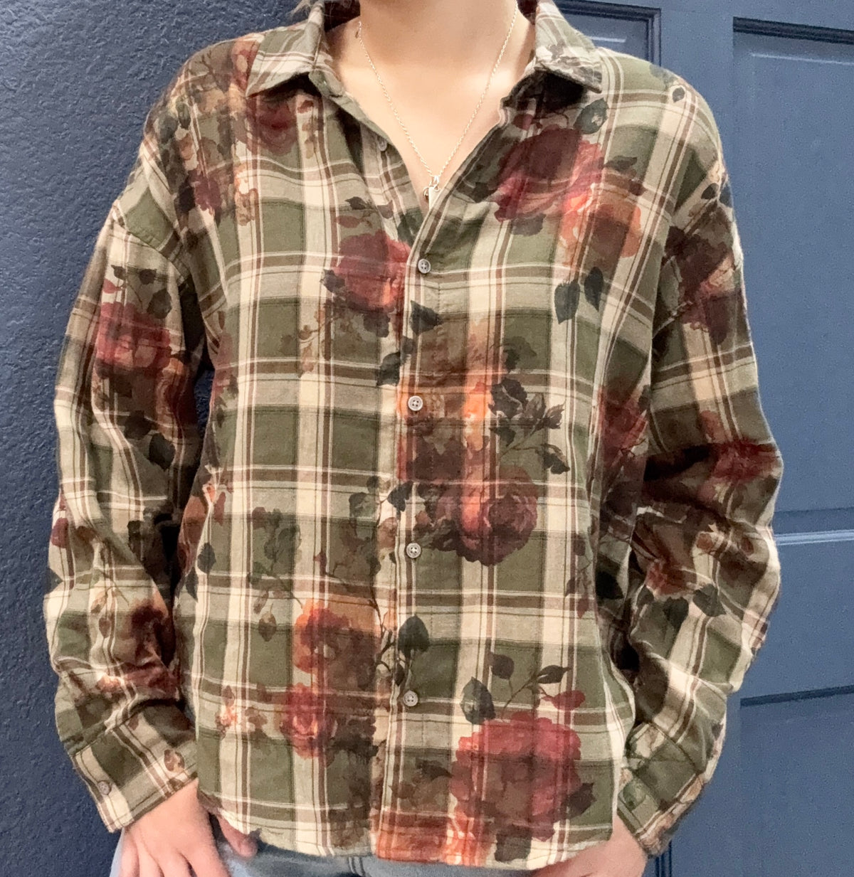 Adrianna Button Up- Greenbriar Plaid