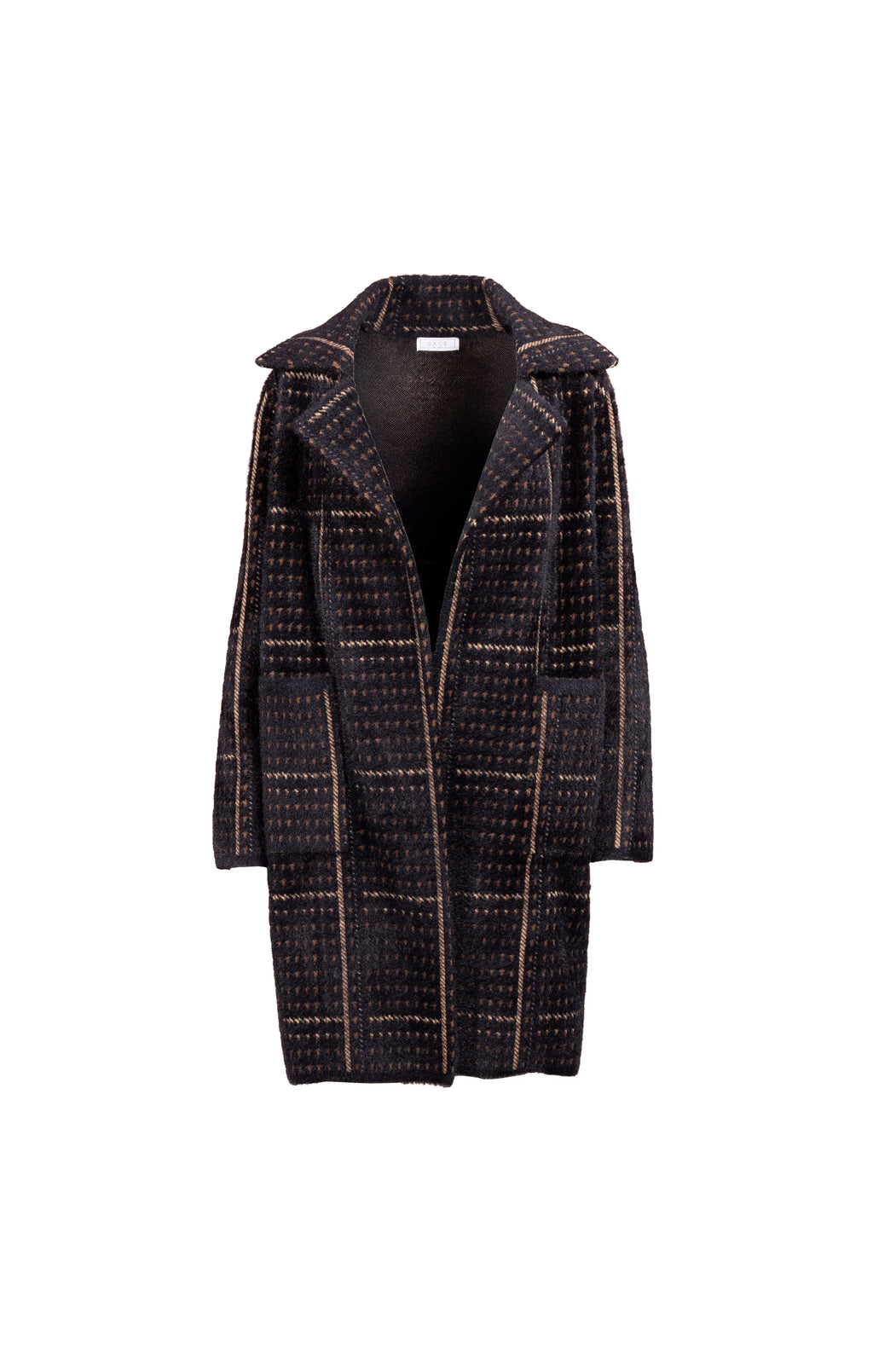 Chocolate Marceau Houndstooth Coat
