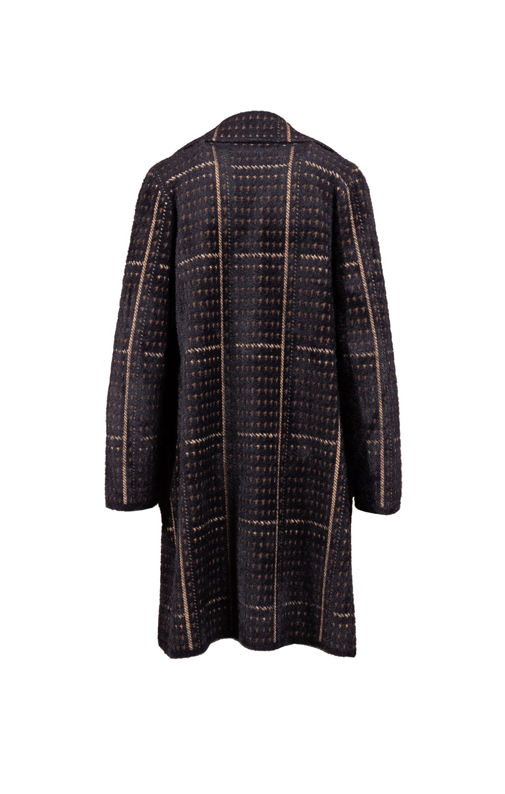 Chocolate Marceau Houndstooth Coat