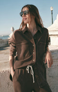 All Day Knit Jacket- Dark Chocolate