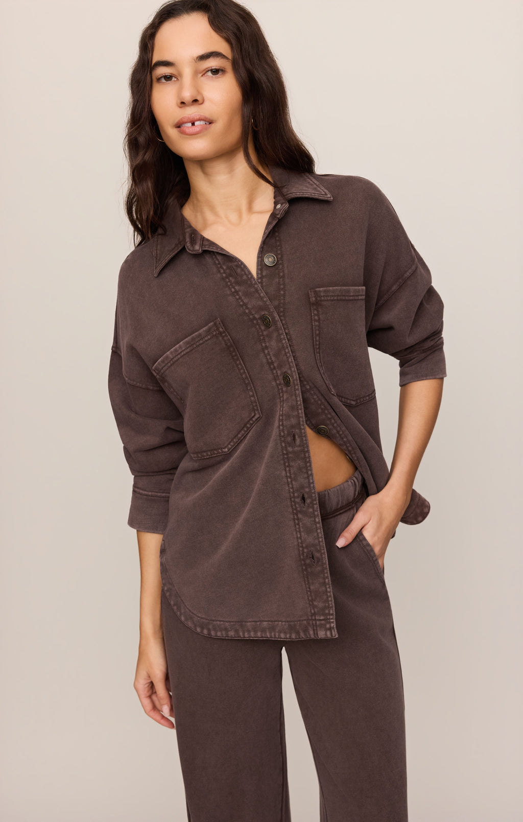 All Day Knit Jacket- Dark Chocolate