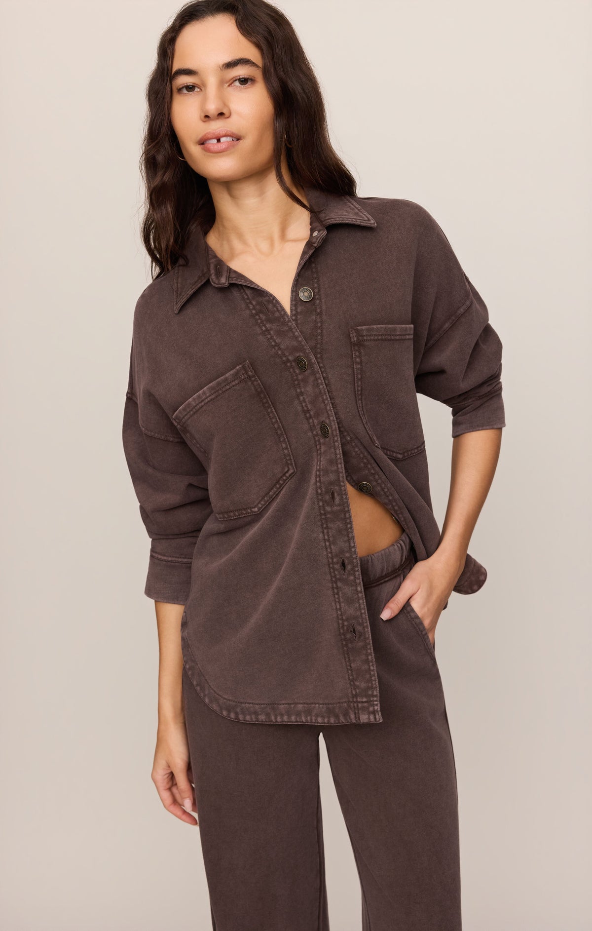 All Day Knit Jacket- Dark Chocolate