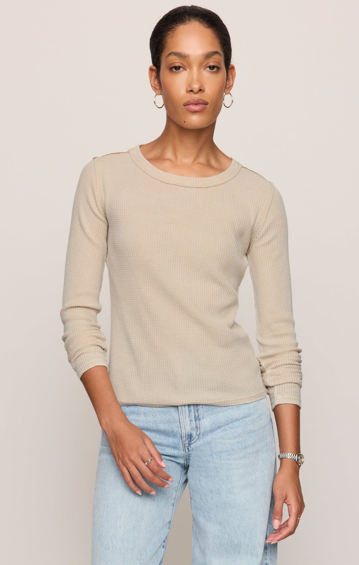 Arlet Mini Thermal Top- Soft Ecru