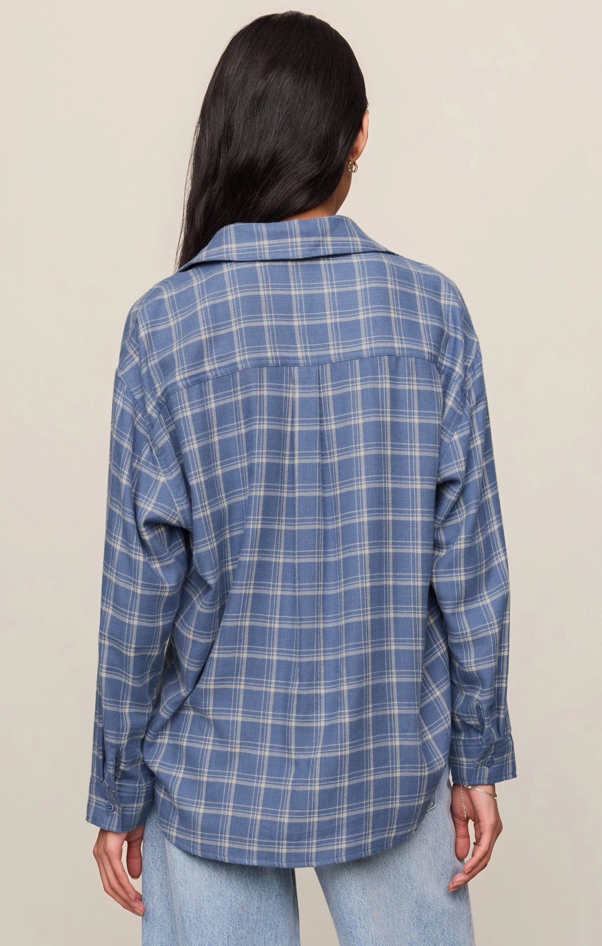 River Plaid Button Up- Mystic Blue
