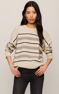 Cirrus Stripe Sweater- Chalk