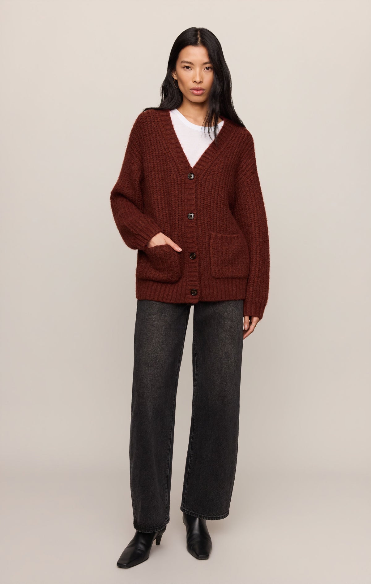 Whitmore Cardigan- Velvet Rouge