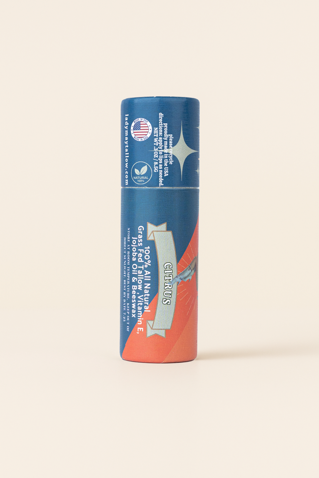 Tallow Lip Balm - CHOOSE A FLAVOR - Natural Beef Tallow Lip Moisturizer with Beeswax & Jojoba Oil