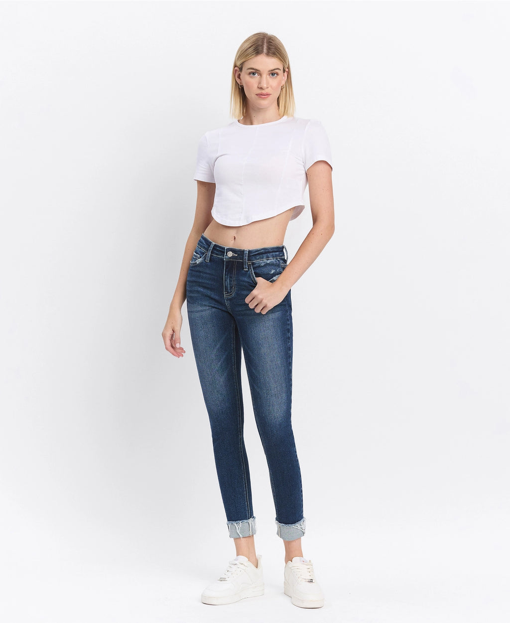 Reflex Cuffed Mid-Rise Skinny
