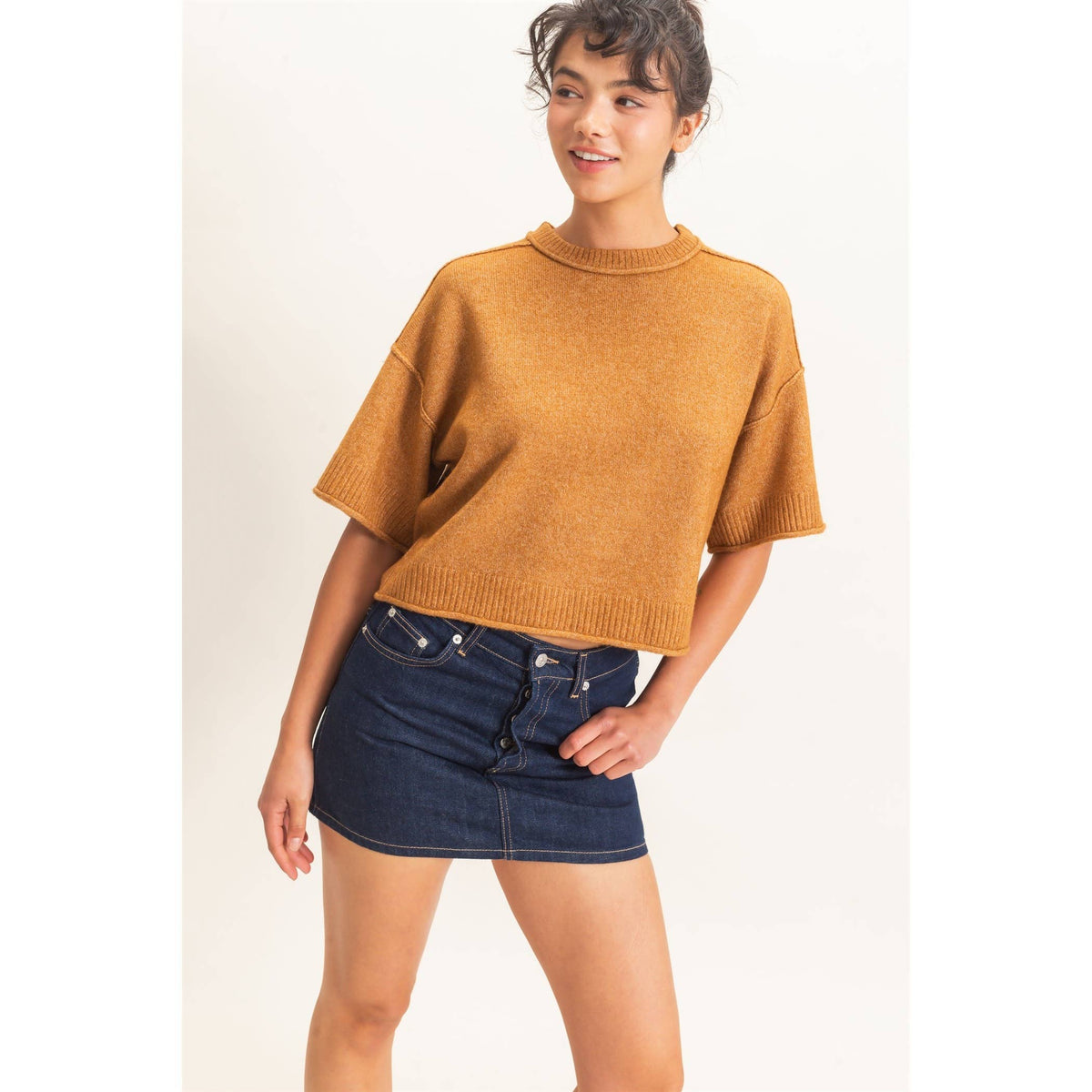 Katherine Short Sleeve Knit Top