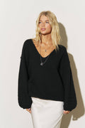 Anniston V-Neck Balloon Sleeve Sweater