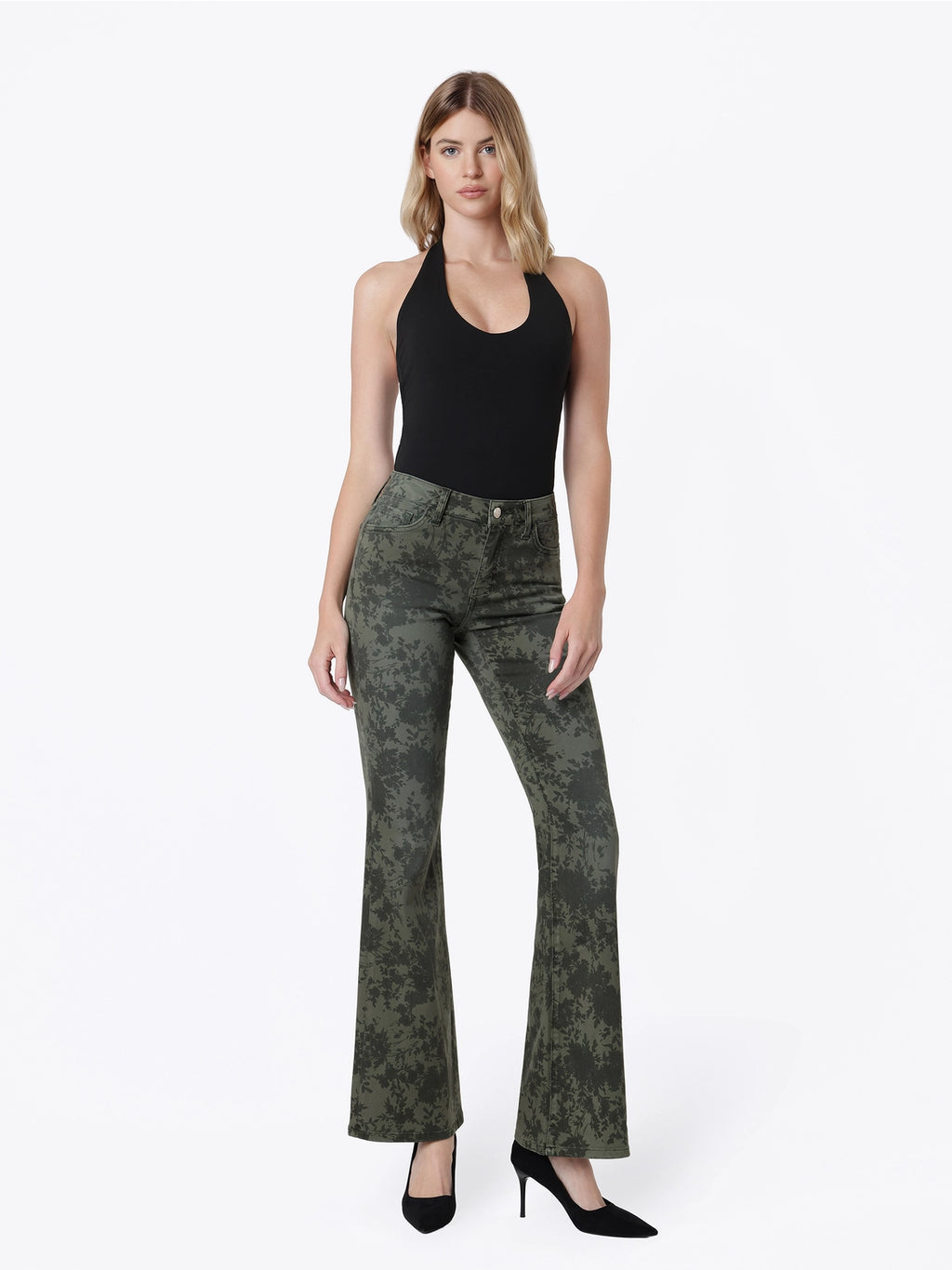 Sage Blossom Flare Jean