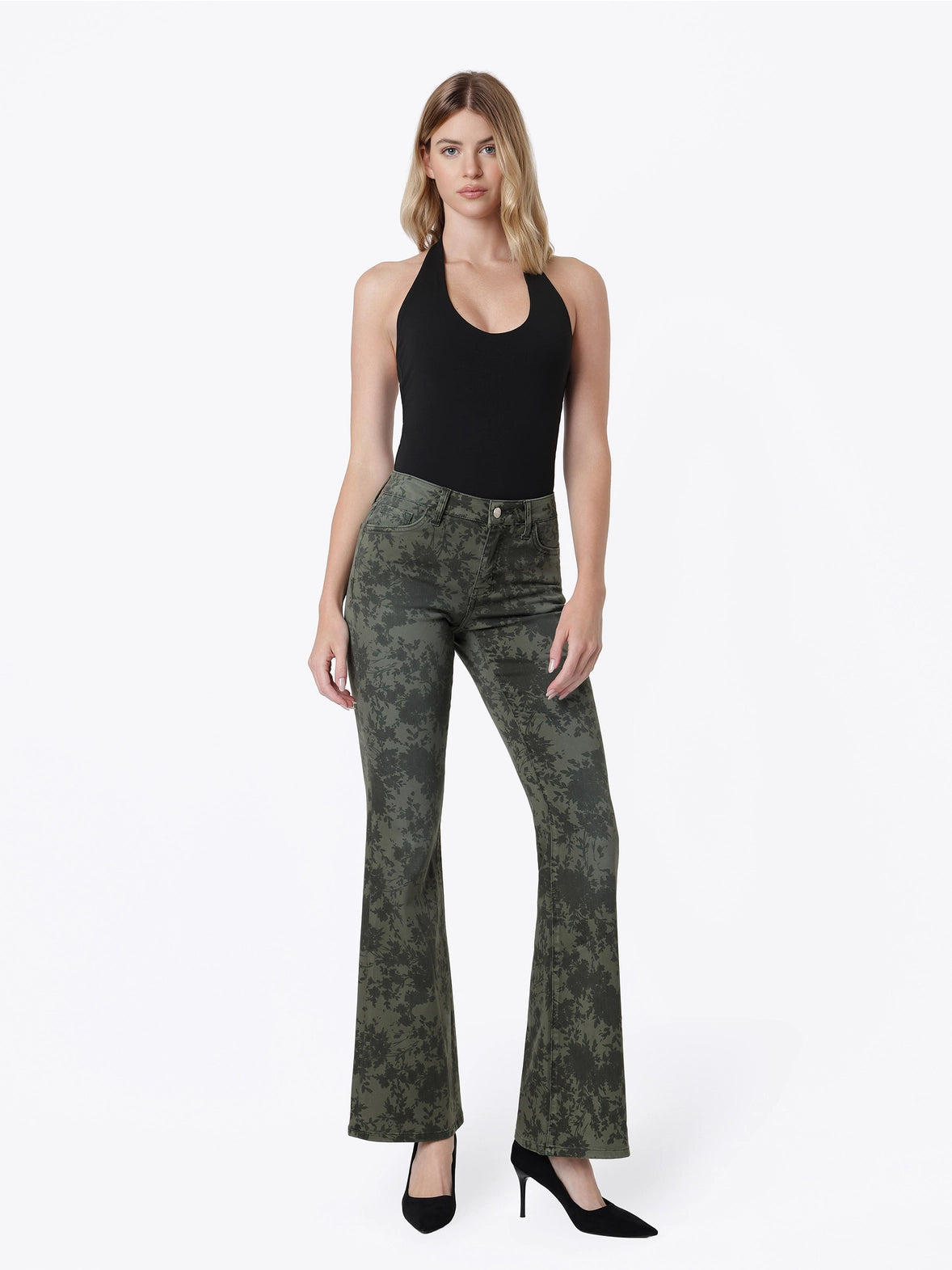 Sage Blossom Flare Jean