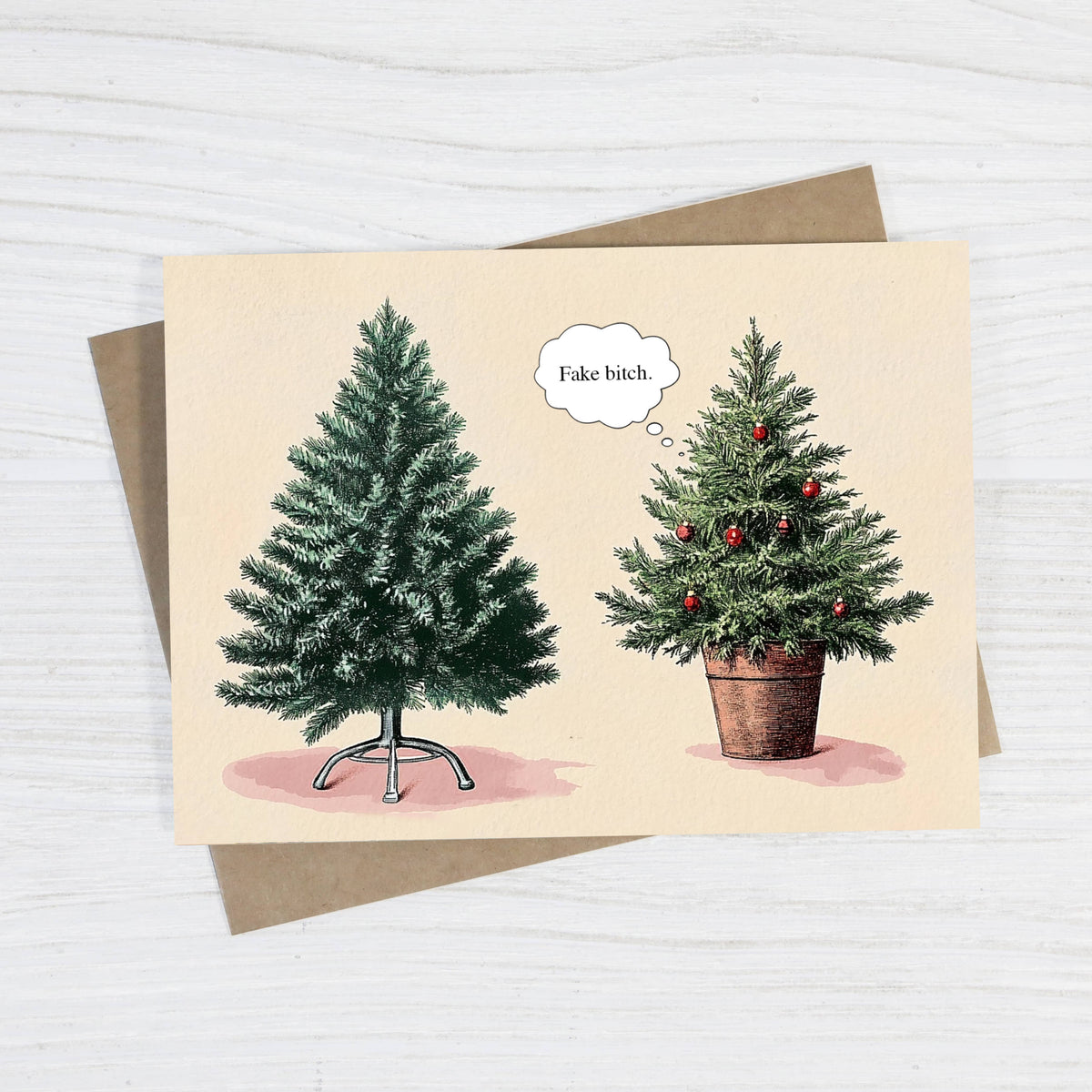 Funny Christmas Card - Fake Bitch