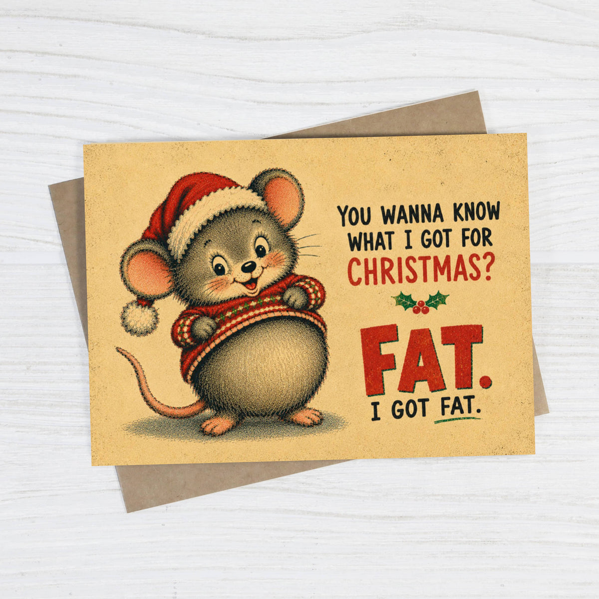 I Got Fat for Christmas - Funny Christmas Card