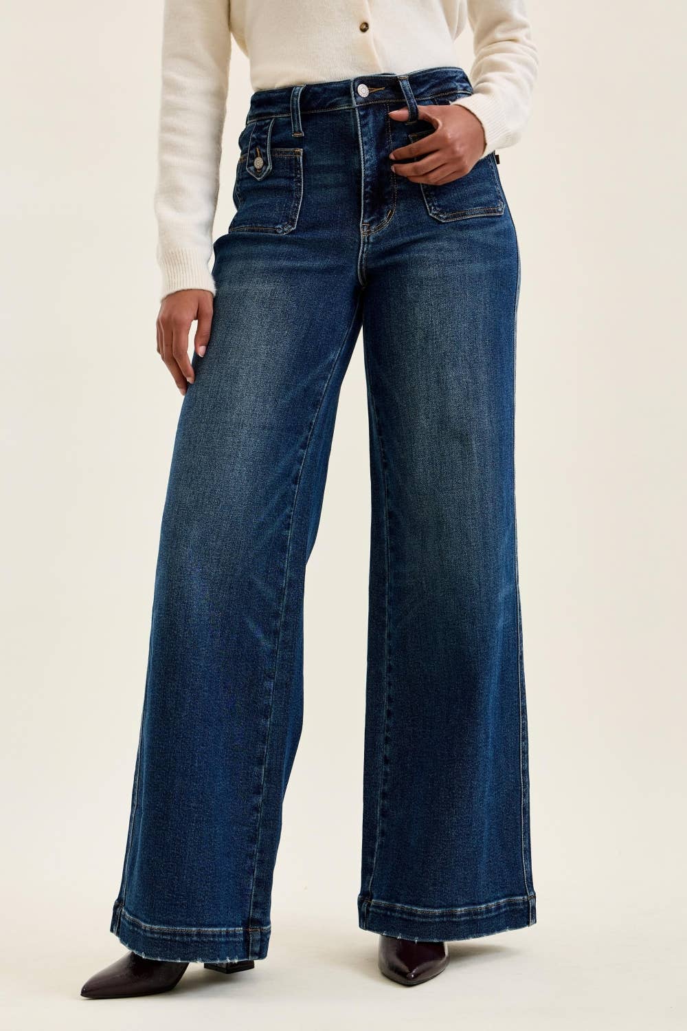 Front Pocket Wide Leg